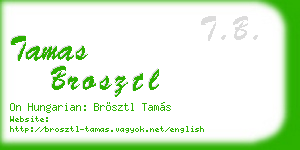 tamas brosztl business card